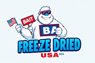 do awesome freeze dried logo with unlimited revisions