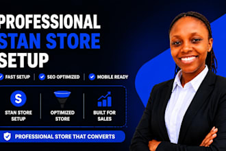 setup and optimize your stan store, gumroad or payhip store