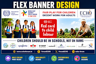design professional flex banner, vinyl banner, hoarding