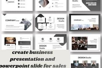 create business presentation and powerpoint slide for sales improvement