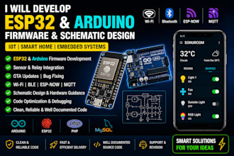 develop esp32 and arduino firmware for your iot project
