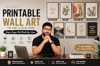design wall art for home, office, nursery and islamic decor
