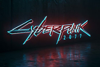 do a design futuristic cyberpunk logo or typography