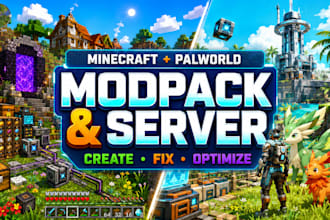 create fix optimize modpack minecraft plugin forge paper server setup palworld