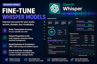 fine tune whisper speech recognition models on your data