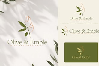 design restaurant logo and complete brand identity