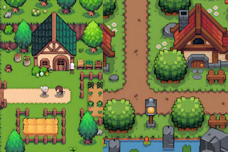 do pixel art background pixel tileset rpg game environment pixel art tilemap
