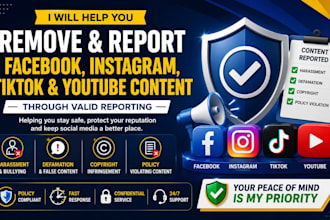 do mass report fb ig banning remove harassing defamatory posts,fake tiktok