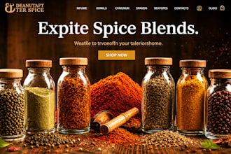 design spices shopify store sauce seasoning website herbs food recipe website