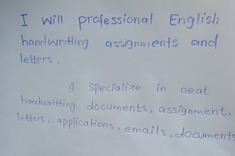 do  professional neat handwriting  documents and assignment
