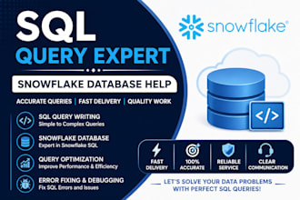write sql queries in snowflake database