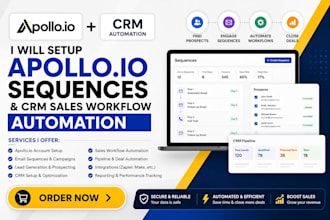 setup apollo io sequences and crm sales workflow automation