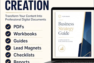 create a professional PDF, workbook, guide or lead magnet