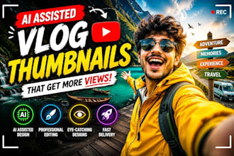 design eye catching custom ai thumbnails for youtube