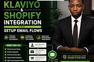setup klaviyo and shopify integration and setup email flows