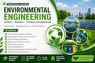 provide environmental engineering reports, sustainability analysis