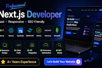build a modern next js website using react and typescript