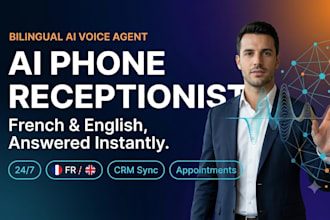 build an ai phone receptionist that answers calls in french and english