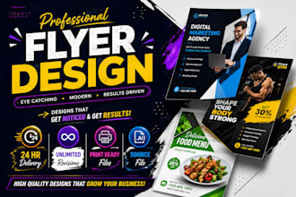 make modern flyer design for event flyer, church flyer, marketing flyer