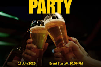 design modernbusiness, event and party flyers professionally
