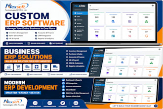 develop custom erp and CRM software for your business