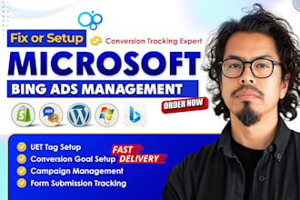 setup and manage microsof merchant center and microsoft bing ads, PPC campaign
