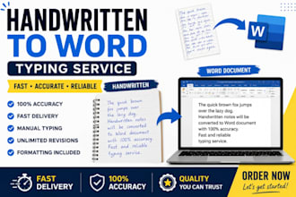 type handwritten notes into ms word