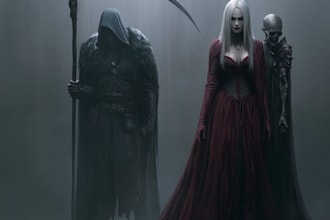 horror dark fantasy female male character desing