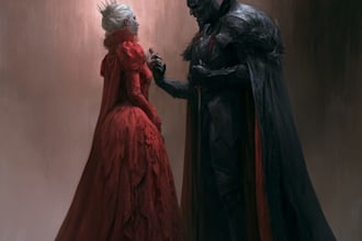 horror vampire lord queen character desing