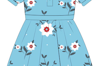 create professional fashion flat sketches for girls wear
