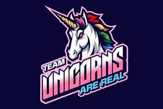 create high quality unicorn logo with free source file