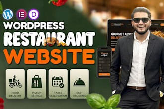 build wordpress restaurant website, online food ordering, pickup and reservation