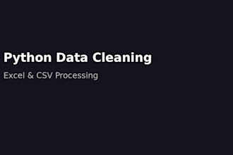 clean process and format excel CSV data using python