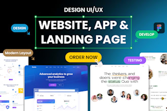 do website ui ux, dashboard ui ux, mobile app ui ux design