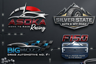 design modern motorsports, automobile, racing logo for your business