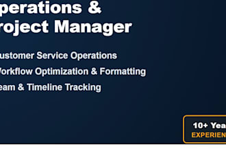 be your operations manager for customer service or edtech