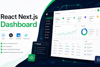 build a react next js saas dashboard with api integration