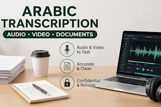 transcribe arabic audio, video and scanned documents