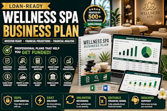 wellness spa business plan loan ready investor projections financial analysis