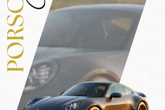 stunning porsche car poster