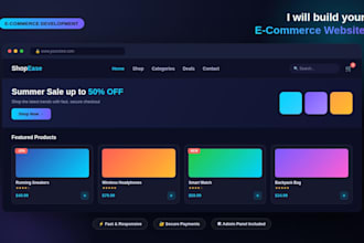 build custom ecommerce website with PHP mysql and admin panel
