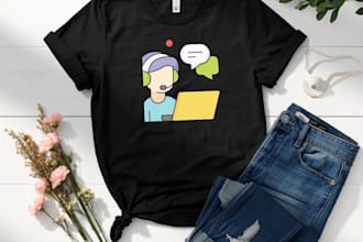 design custom t shirt graphics for print on demand