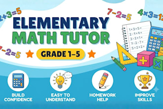 be your professional online math tutor for your kids