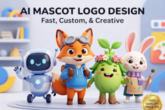 design a unique 3d ai mascot logo for your business