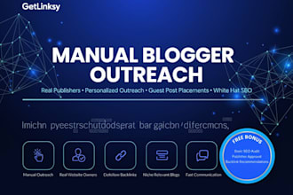 do manual blogger outreach to publish guest posts