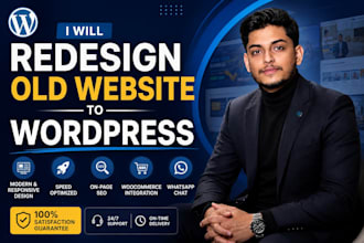 redesign your old website into a modern wordpress site