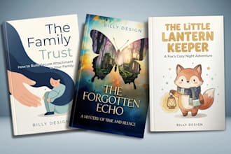 do professional kdp print book cover design and ebook cover design