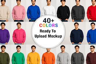 create etsy t shirt, sweatshirt and hoodie mockups