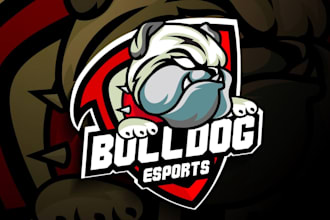 create high quality bull dog logo with free source file