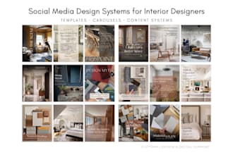 design a cohesive instagram feed for interior designers and architects